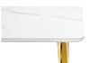 Миниатюра фото стол керамический woodville селена белый мрамор / золото 571413 | 220svet.ru