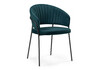 Миниатюра фото стул на металлокаркасе woodville лео бирюзовый / черный 584280 | 220svet.ru