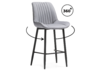 Миниатюра фото барный стул вращающийся woodville вейв светло-серый velutto 52 / черный каркас 621049 | 220svet.ru
