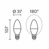 Миниатюра фото светодиодная лампа свеча 9вт 3000k e27 voltega candle 9w 3270 | 220svet.ru