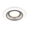 Миниатюра фото комплект встраиваемого светильника ambrella light xc7621004 swh/mch белый песок/хром матовый (c7621, n7013) | 220svet.ru