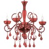 Миниатюра фото подвесная люстра ideal lux lilly sp5 rosso | 220svet.ru