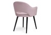Миниатюра фото стул апри микровелюр розовый / черный глянец | 220svet.ru