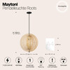 Миниатюра фото подвесной светильник maytoni roots mod197pl-01w | 220svet.ru