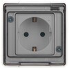 Миниатюра фото розетка эра эксперт 11-2502-01 с заземлением крышкой 2p+e ip55 шторки 16a-250в оу белый б0063280 | 220svet.ru