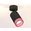 Миниатюра фото комплект накладного светильника ambrella light techno spot xm6313003 sbk/pi черный песок/розовый (a2210, c6313, n6152) | 220svet.ru