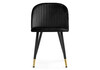 Миниатюра фото стул woodville gabi black / black / gold 15381 | 220svet.ru