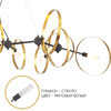 Миниатюра фото подвесная люстра crystal lux armonica sp8 black/brass v2 | 220svet.ru