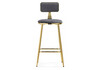 Миниатюра фото барный стул woodville persi dark gray / gold 15678 | 220svet.ru