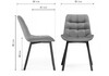 Миниатюра фото стул на металлокаркасе woodville челси серый/ черный 582144 | 220svet.ru