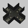 Миниатюра фото соединитель питания x-образный для шинопровода elasity tra160cx-11b | 220svet.ru