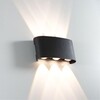 Миниатюра фото уличный настенный светодиодный светильник arte lamp bosto a3122al-6bk | 220svet.ru