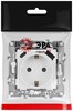 Миниатюра фото розетка эра серия 12 12-4108-01 2p+e 16a-250в со шторками с usb type-a+c 5в-3а белый б0067752 | 220svet.ru