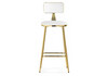 Миниатюра фото барный стул woodville persi white / gold 15677 | 220svet.ru