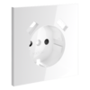 Миниатюра фото накладка для розетки с заземлением и защитными шторками, с usb a+a voltum s70 vls000901 (белый глянцевый) | 220svet.ru