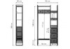 Миниатюра фото прихожая woodville берли дуб рошелье / черный матовый 578577 | 220svet.ru