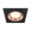 Миниатюра фото комплект встраиваемого светильника ambrella light techno spot xc7632006 sbk/ppg черный песок/золото розовое полированное (c7632, n7015) | 220svet.ru