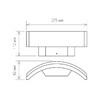 Миниатюра фото уличный настенный светодиодный светильник elektrostandard 1671 techno led asteria d a035817 | 220svet.ru