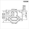 Миниатюра фото шинопровод для монтажа в натяжной потолок длина 3м novotech flum 135356 черный | 220svet.ru