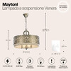 Миниатюра фото подвесная люстра maytoni venera h260-03-n | 220svet.ru