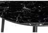 Миниатюра фото стол кловис вставка стекло черный мрамор / черный | 220svet.ru
