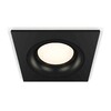 Миниатюра фото комплект встраиваемого светильника ambrella light techno spot xc7632002 sbk/pbk черный песок/черный полированный (c7632, n7011) | 220svet.ru