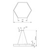 Миниатюра фото подвесной светодиодный cветильник geometria эра hexagon spo-122-b-40k-066 66вт 4000к черный б0050553 | 220svet.ru