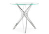 Миниатюра фото обеденная группа woodville лили 80 white / chrome 599459 | 220svet.ru