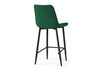 Миниатюра фото барный стул woodville алст велюр зеленый / черный 502120 | 220svet.ru