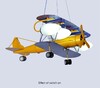 Миниатюра фото подвесная люстра самолет "желтый планер" | 220svet.ru