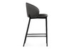 Миниатюра фото барный стул woodville нейл серый / черный 528460 | 220svet.ru