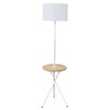 Миниатюра фото торшер со столиком arte lamp combo a2070pn-1wh | 220svet.ru