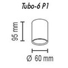 Миниатюра фото потолочный светильник topdecor tubo6 p1 29 | 220svet.ru