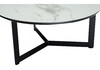 Миниатюра фото стол стеклянный роб d-700 мрамор белый | 220svet.ru