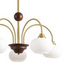 Миниатюра фото потолочная люстра на штанге lumion larina 8323/5c латунь/коричневый | 220svet.ru