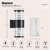 Миниатюра фото уличный настенный светильник maytoni bronx o576wl-02b | 220svet.ru