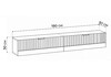 Миниатюра фото тв-тумба woodville леандр 180 бежевый мат-05 / кашемир 679646 | 220svet.ru