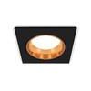 Миниатюра фото комплект встраиваемого светильника ambrella light techno spot xc6521004 sbk/pyg черный песок/золото желтое полированное (c6521, n6113) | 220svet.ru