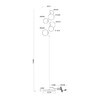 Миниатюра фото торшер arte lamp gemini a2243pn-6bk | 220svet.ru