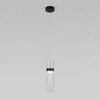 Миниатюра фото подвесной светодиодный светильник eurosvet lumen 50244/1 led черный/прозрачный | 220svet.ru