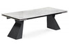 Миниатюра фото керамический стол раскладной woodville денхольм rystal onyx bianco / черный 588037 | 220svet.ru