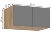 Миниатюра фото шкаф с антресолью woodville широн графит серый / дуб крафт золото 589128 | 220svet.ru