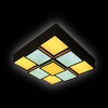 Миниатюра фото потолочный светодиодный светильник ambrella light orbital crystal sand fs1540 wh/sd 108w d540*540 | 220svet.ru