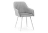 Миниатюра фото стул крутящийся woodville слэм светло-серое / белое 570177 | 220svet.ru