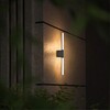 Миниатюра фото уличный настенный светодиодный светильник arte lamp calamaro a5191al-2bk | 220svet.ru