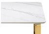 Миниатюра фото стол керамический woodville селена белый мрамор / золото 572191 | 220svet.ru