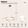 Миниатюра фото подвесной светодиодный светильник maytoni rim mod058pl-l32bs4k | 220svet.ru