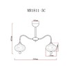 Миниатюра фото потолочная люстра myfar katrin mr1811-5c | 220svet.ru