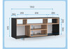Миниатюра фото тв-тумба woodville чезаре c подсветкой черный / дуб вотан 698133 | 220svet.ru
