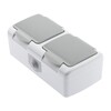 Миниатюра фото розетка двойная эра schuko 2x2p+e 16a 250v с крышкой 5-204-03 б0051061 | 220svet.ru